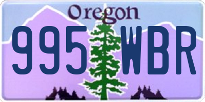 OR license plate 995WBR