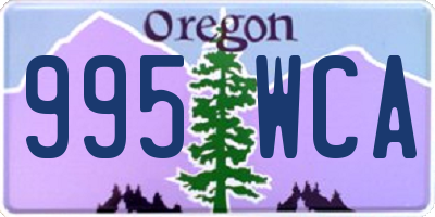 OR license plate 995WCA
