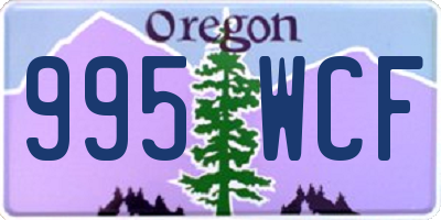 OR license plate 995WCF