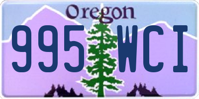OR license plate 995WCI