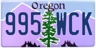 OR license plate 995WCK
