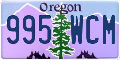 OR license plate 995WCM