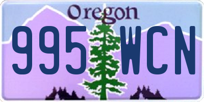 OR license plate 995WCN