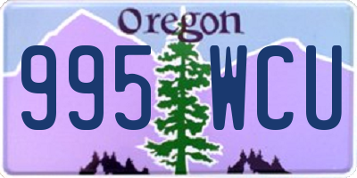 OR license plate 995WCU