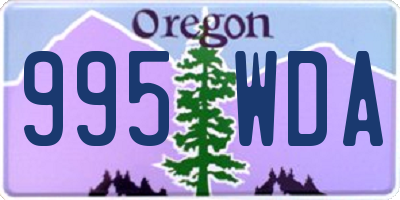 OR license plate 995WDA