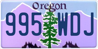 OR license plate 995WDJ