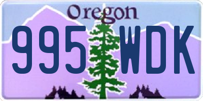OR license plate 995WDK