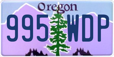 OR license plate 995WDP