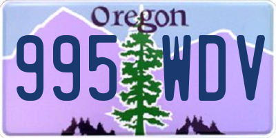 OR license plate 995WDV