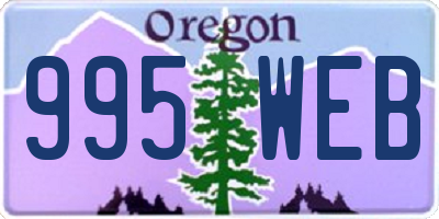OR license plate 995WEB