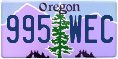 OR license plate 995WEC