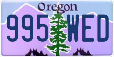 OR license plate 995WED