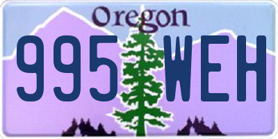 OR license plate 995WEH