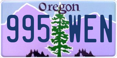 OR license plate 995WEN