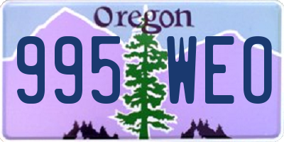 OR license plate 995WEO