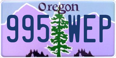 OR license plate 995WEP
