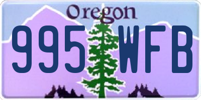 OR license plate 995WFB