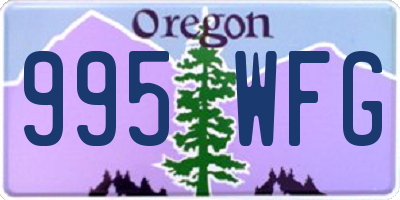 OR license plate 995WFG