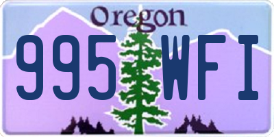 OR license plate 995WFI