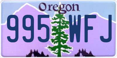 OR license plate 995WFJ
