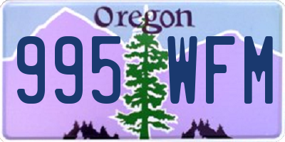 OR license plate 995WFM