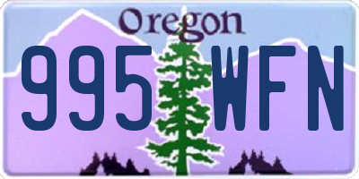 OR license plate 995WFN