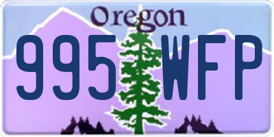 OR license plate 995WFP