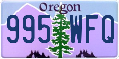 OR license plate 995WFQ