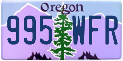 OR license plate 995WFR