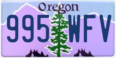 OR license plate 995WFV