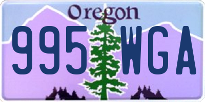 OR license plate 995WGA