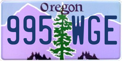 OR license plate 995WGE