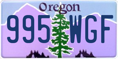 OR license plate 995WGF