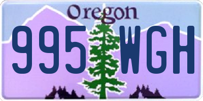 OR license plate 995WGH