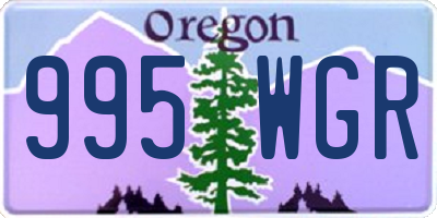 OR license plate 995WGR