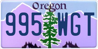 OR license plate 995WGT
