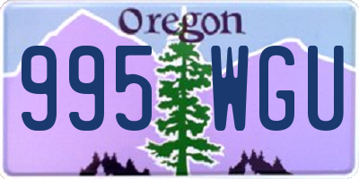 OR license plate 995WGU