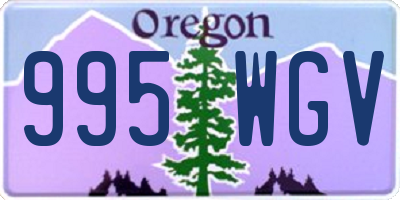 OR license plate 995WGV
