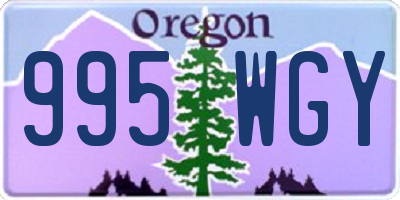 OR license plate 995WGY