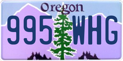 OR license plate 995WHG