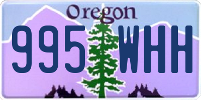 OR license plate 995WHH