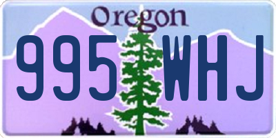 OR license plate 995WHJ