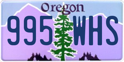 OR license plate 995WHS