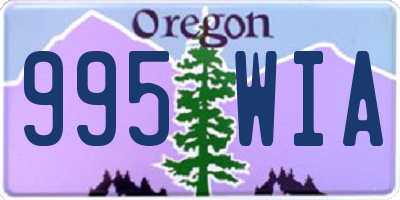 OR license plate 995WIA