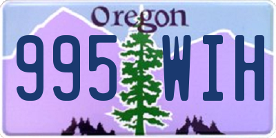 OR license plate 995WIH