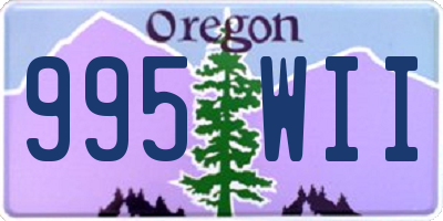 OR license plate 995WII