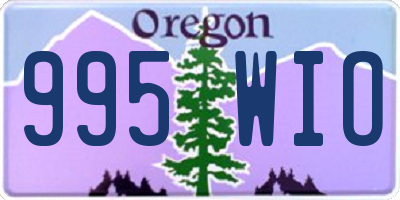 OR license plate 995WIO