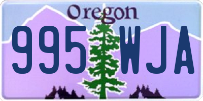 OR license plate 995WJA