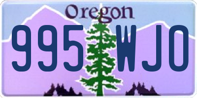 OR license plate 995WJO