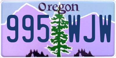 OR license plate 995WJW
